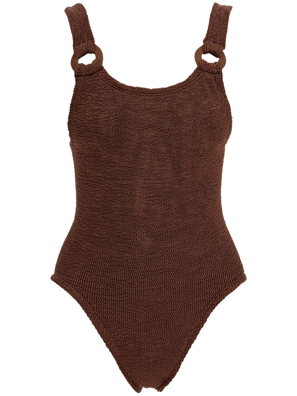 Domino Textured Swimsuit-Hunza G-JOHN JULIA