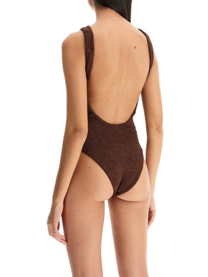 Square Neck Ribbed Swimsuit-Hunza G-JOHN JULIA