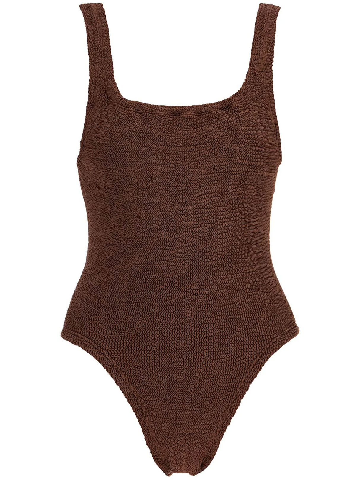 Square Neck Ribbed Swimsuit-Hunza G-JOHN JULIA