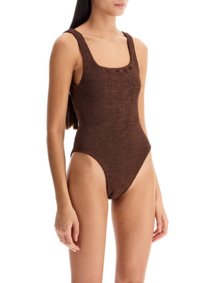 Square Neck Ribbed Swimsuit-Hunza G-JOHN JULIA