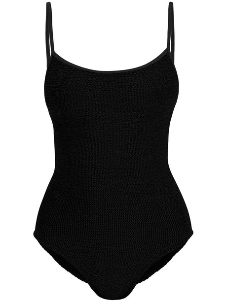 Square Neck Ribbed Swimsuit-HUNZA G-JOHN JULIA