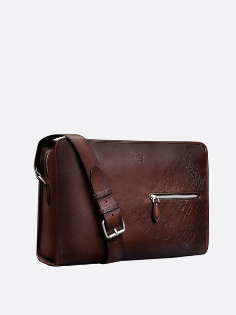 Journalier Xl Messenger Bag In Scritto Leather