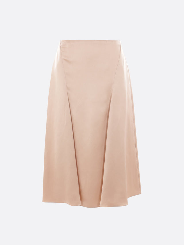 Flared Satin Midi Skirt-FENDI-JOHN JULIA