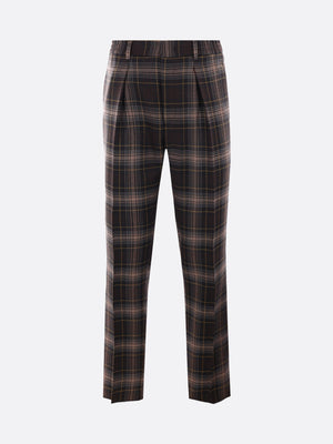 Tartan Wool Trousers-FENDI-JOHN JULIA