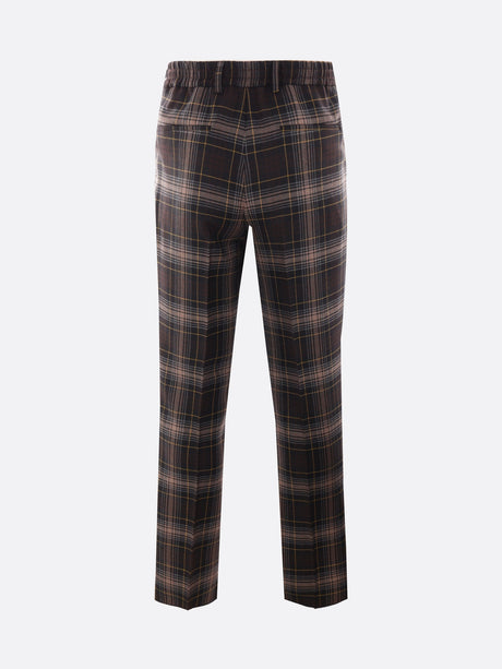 Tartan Wool Trousers-FENDI-JOHN JULIA