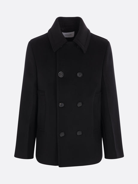 Double-Breasted Wool Cashmere Peacoat-Ferragamo-JOHN JULIA