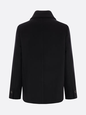 Double-Breasted Wool Cashmere Peacoat-Ferragamo-JOHN JULIA