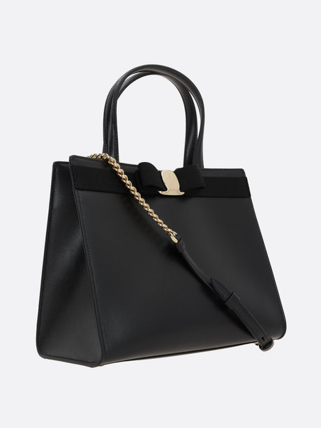 Vara Smooth Leather Tote Bag-Ferragamo-JOHN JULIA