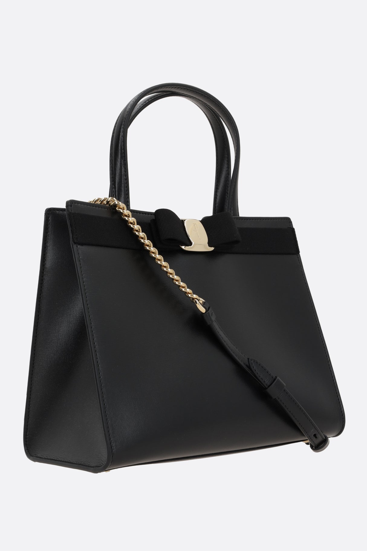 Vara Smooth Leather Tote Bag-FERRAGAMO-JOHN JULIA