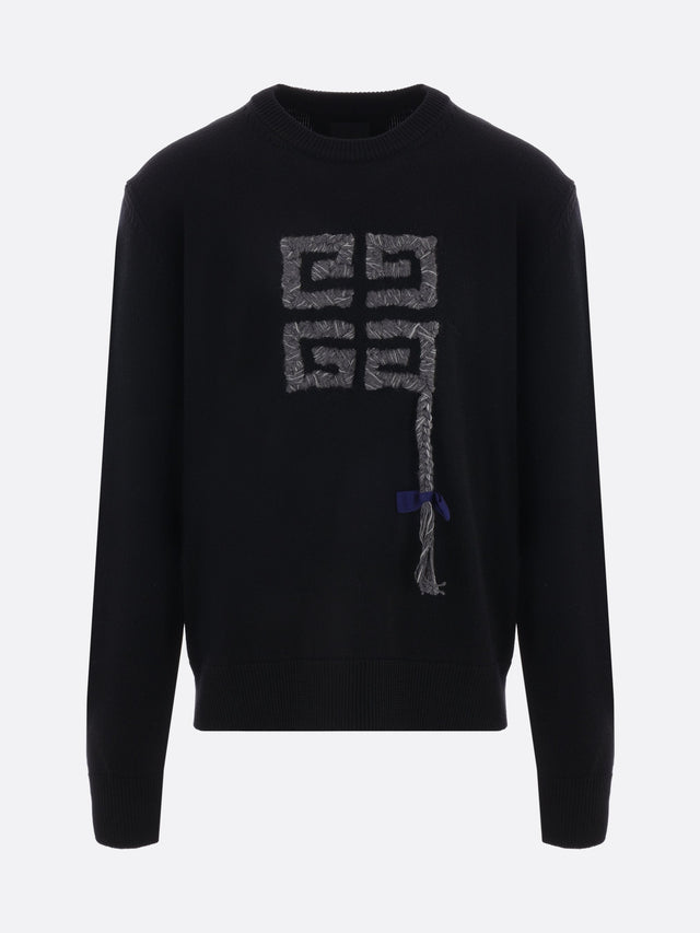 4G Braid Embroidered Wool Sweater-Givenchy-JOHN JULIA