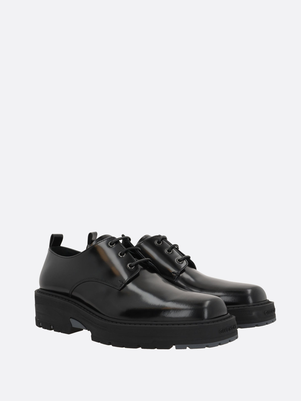 Brushed Leather Derby Shoes-Givenchy-JOHN JULIA