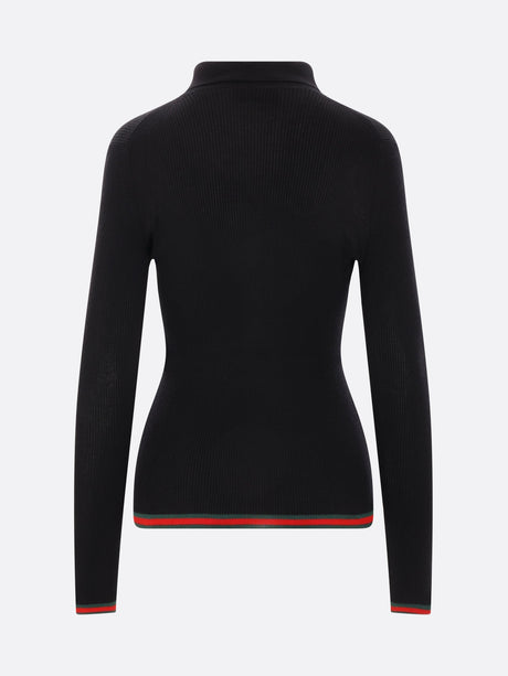 Polo Cashmere Silk Sweater-Gucci-JOHN JULIA