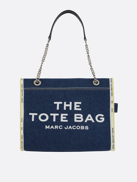 Chain Detail Denim Tote Bag-Marc Jacobs-JOHN JULIA