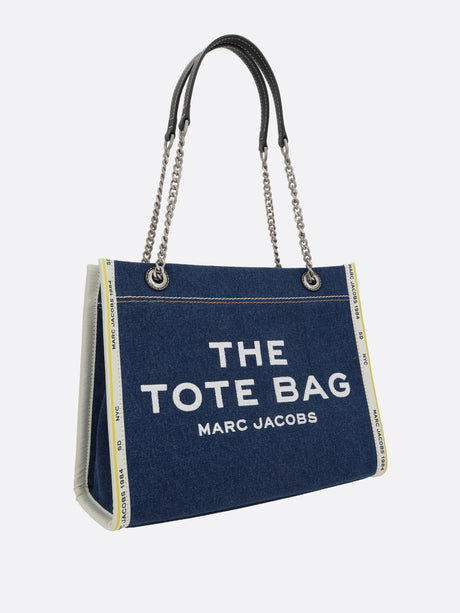 Chain Detail Denim Tote Bag-Marc Jacobs-JOHN JULIA