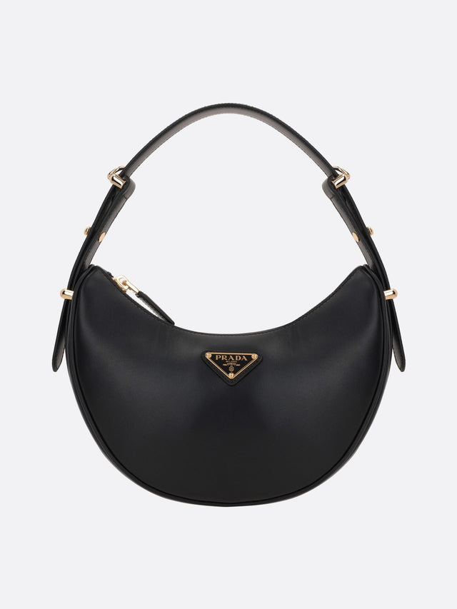 Arqué Smooth Leather Shoulder Bag-PRADA-JOHN JULIA