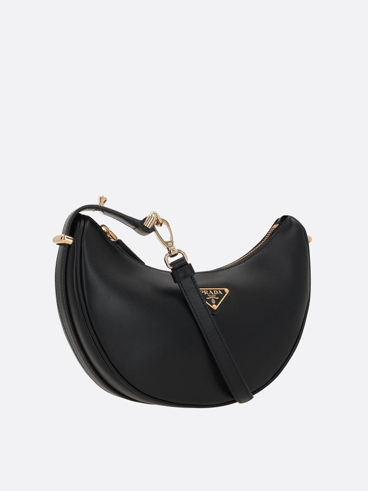 Arqué Smooth Leather Shoulder Bag-PRADA-JOHN JULIA