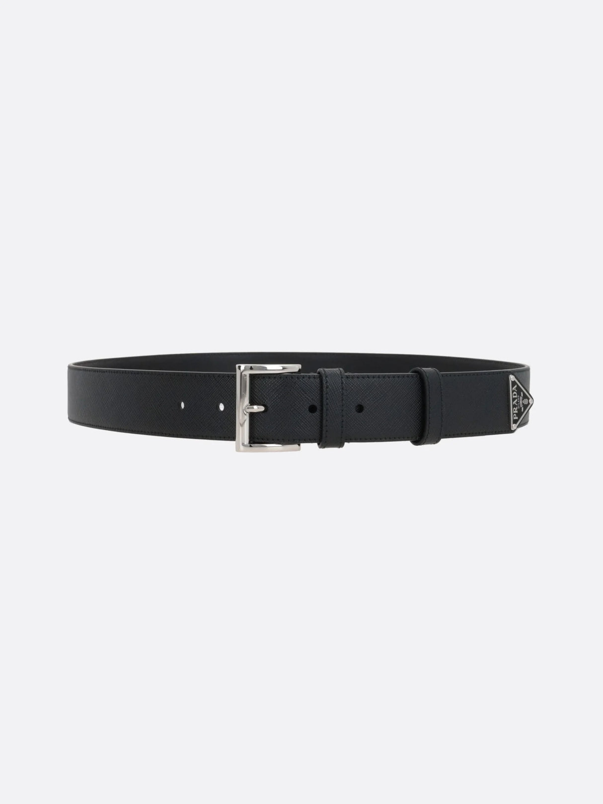 Logo-detailed Saffiano Leather Belt