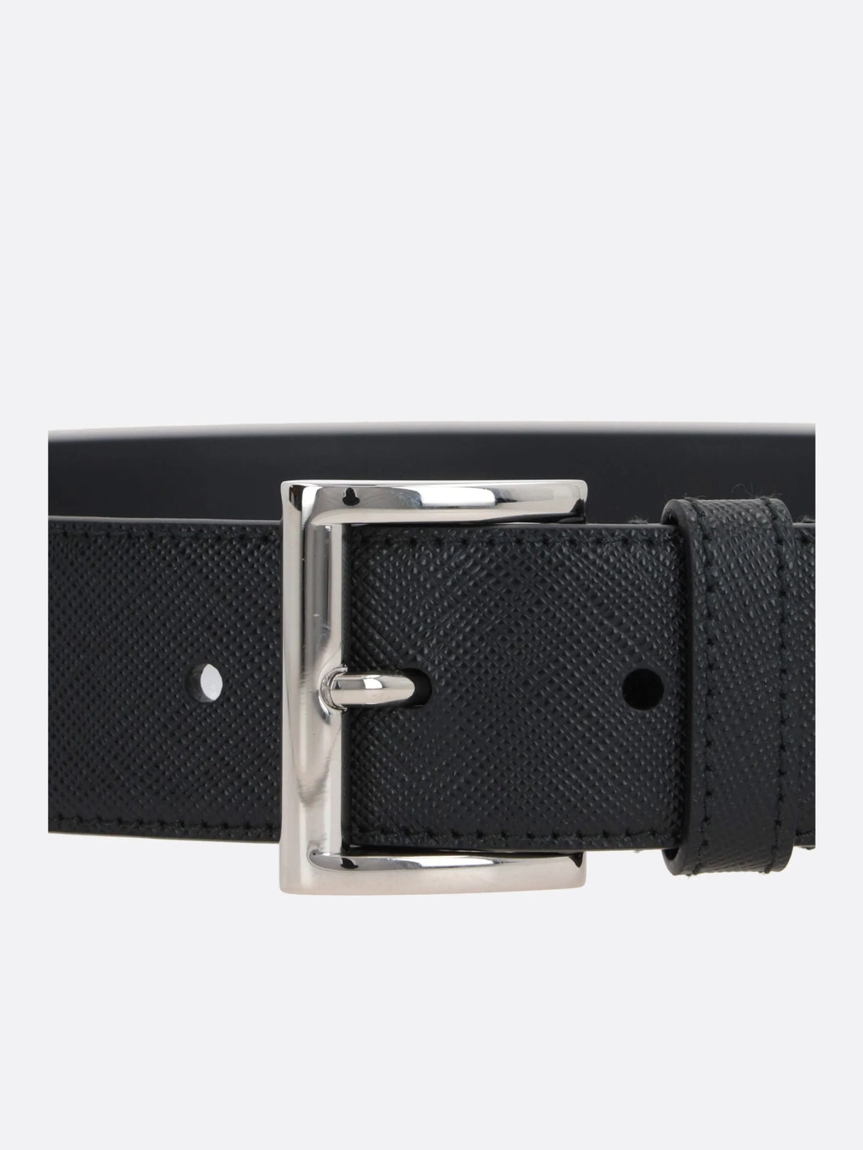 Logo-detailed Saffiano Leather Belt