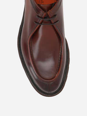 Emlyn Smooth Leather Derby Shoes-Santoni-JOHN JULIA