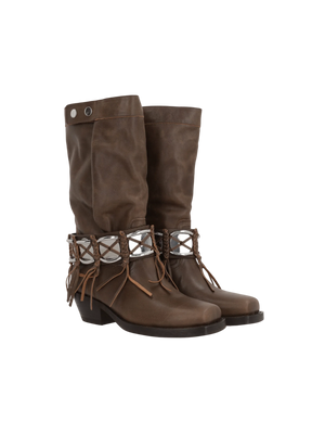 Ademe Vintage Leather Western Boots-ISABEL MARANT-JOHN JULIA