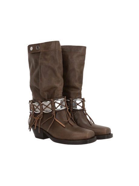 Ademe Vintage Leather Western Boots-ISABEL MARANT-JOHN JULIA