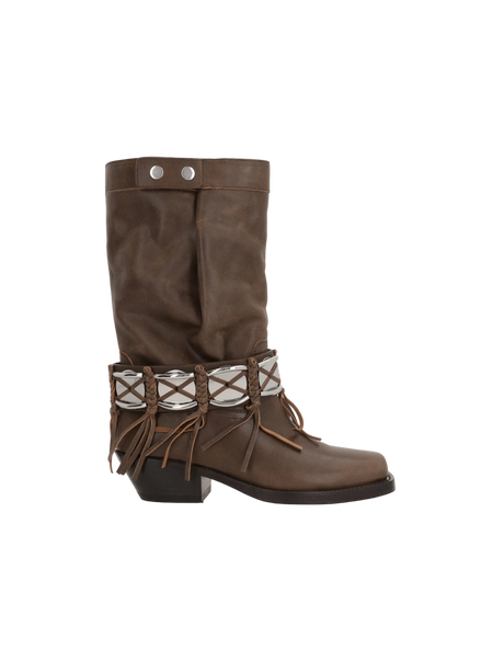 Ademe Vintage Leather Western Boots-ISABEL MARANT-JOHN JULIA