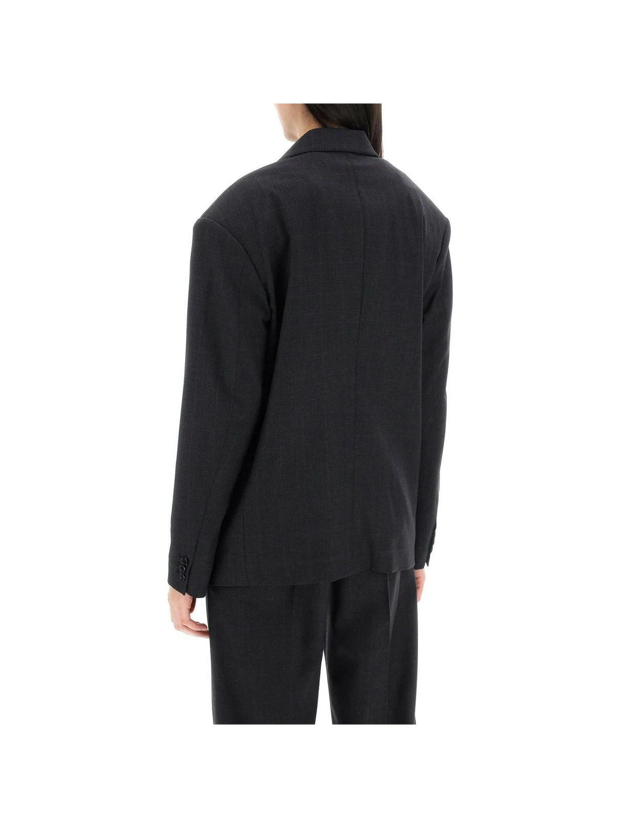 Anthracite Gray 'Klero' Double-Breasted Wool Blazer ISABEL MARANT JOHN JULIA.