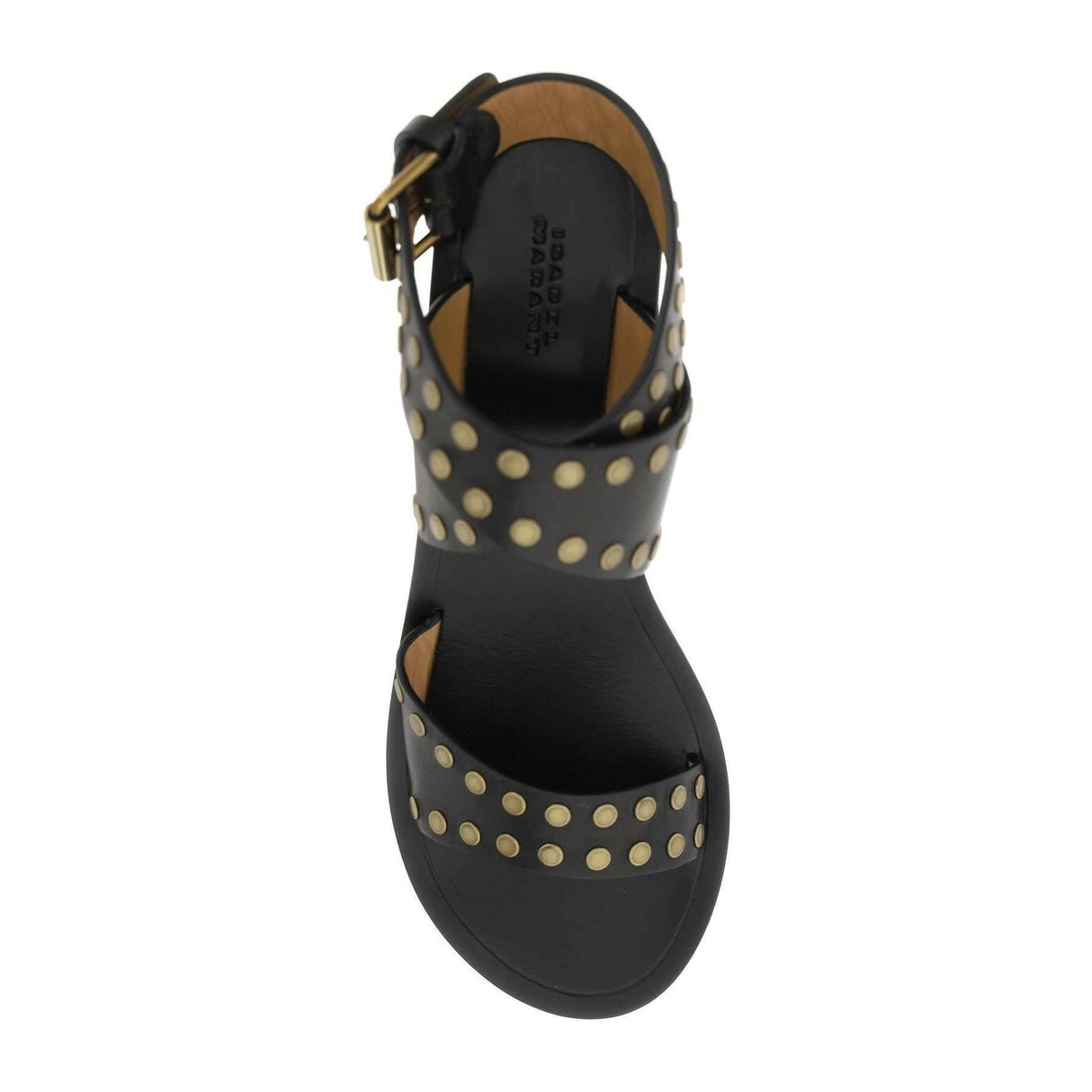 Black Studded Jillin Leather Sandals ISABEL MARANT JOHN JULIA.