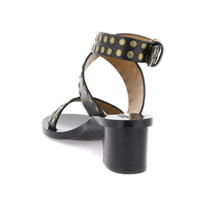 Black Studded Jillin Leather Sandals ISABEL MARANT JOHN JULIA.