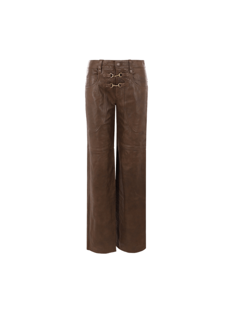 Brinley Nappa Trousers-ISABEL MARANT-JOHN JULIA