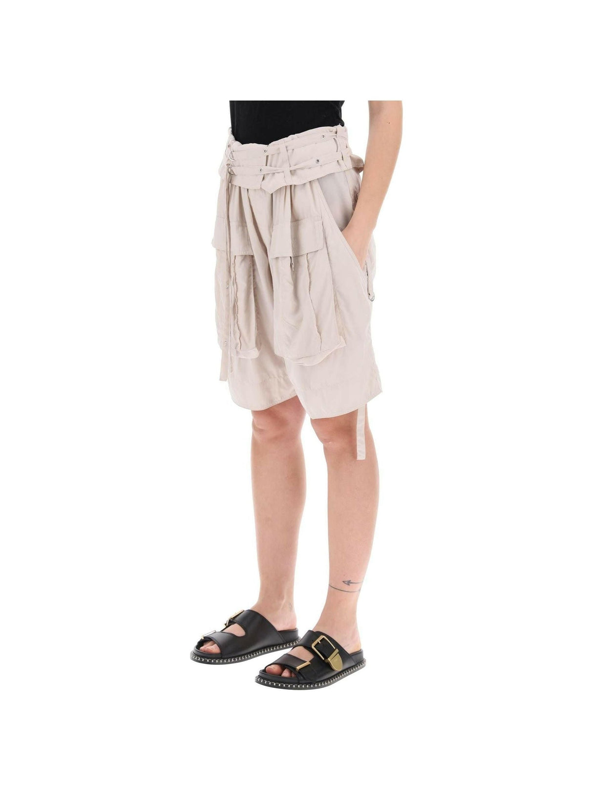 Chalk Heidi Cargo Shorts ISABEL MARANT JOHN JULIA.