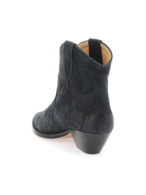 Dewina Suede Cowboy Boots-Isabel Marant-JOHN JULIA