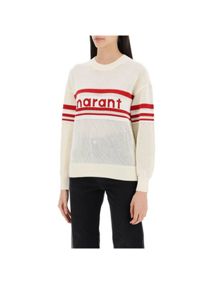 Arwen Logo Perforated Knit Pullover.