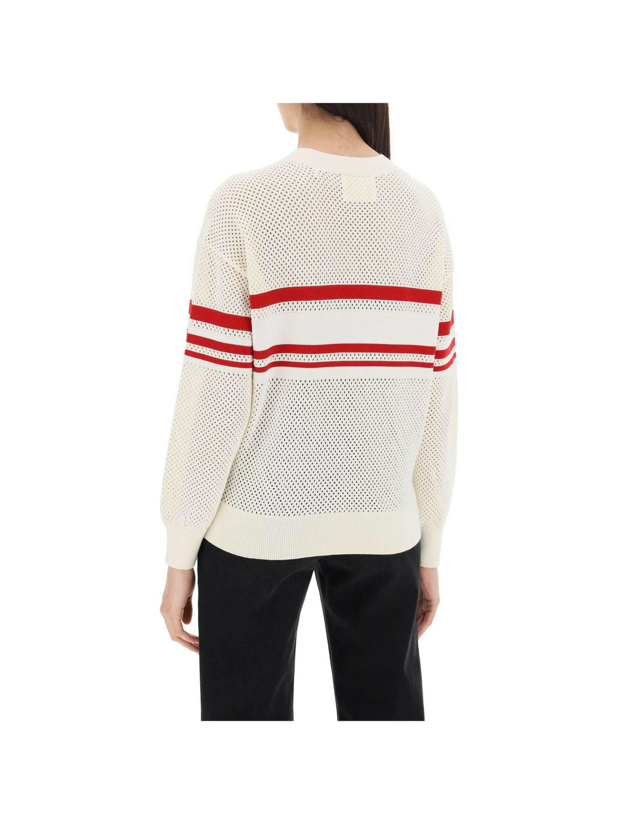 Arwen Logo Perforated Knit Pullover.