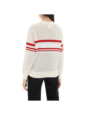 Arwen Logo Perforated Knit Pullover.