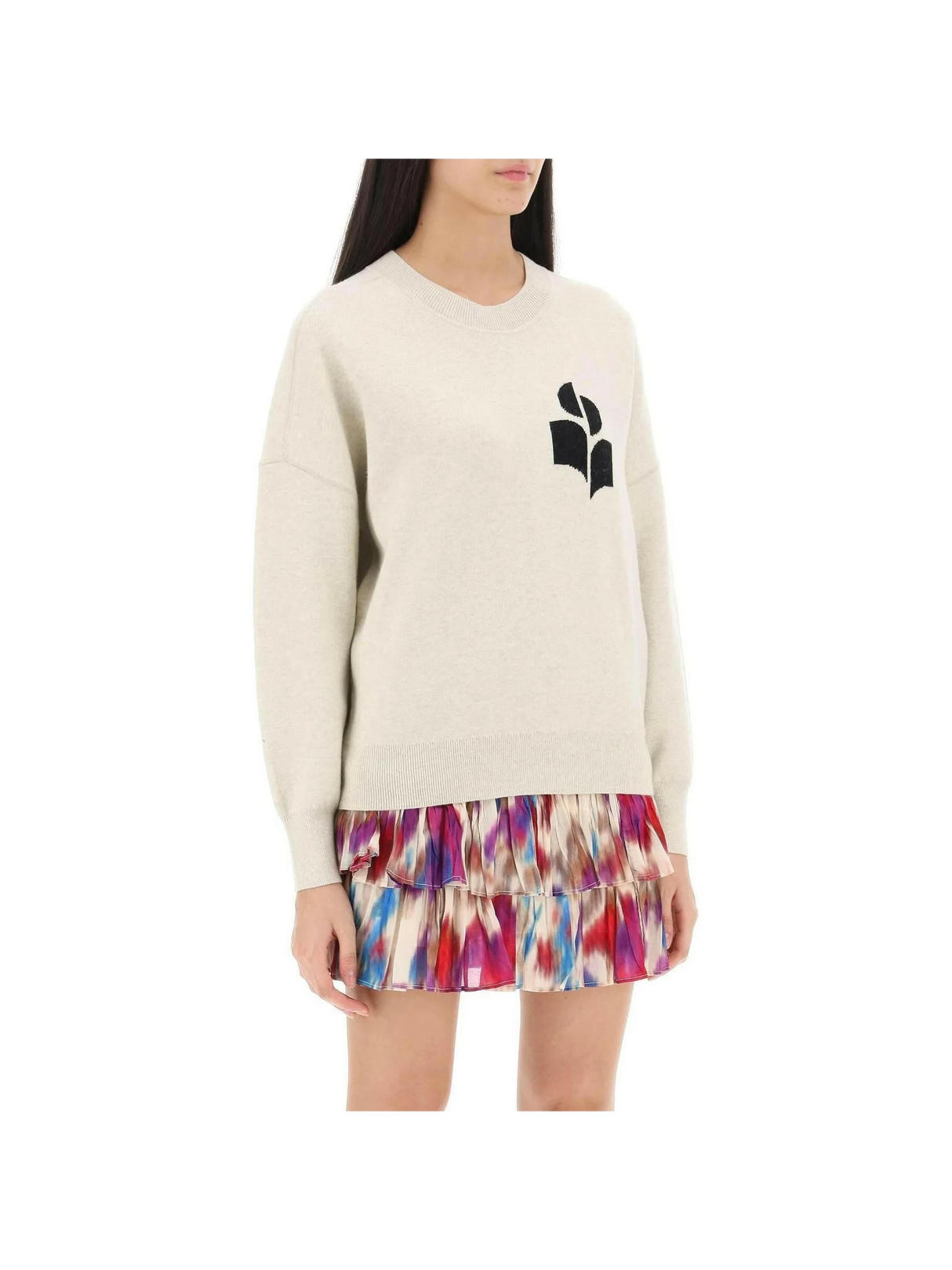 Atlee Sweater With Logo Intarsia MARANT ETOILE JOHN JULIA.