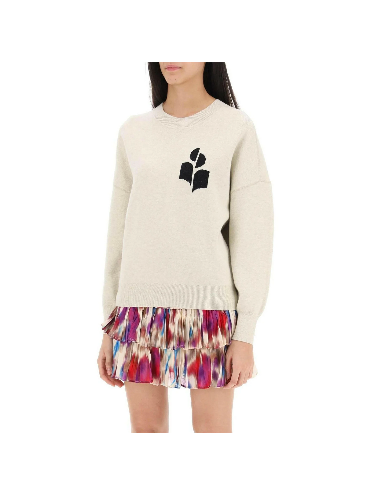 Atlee Sweater With Logo Intarsia MARANT ETOILE JOHN JULIA.