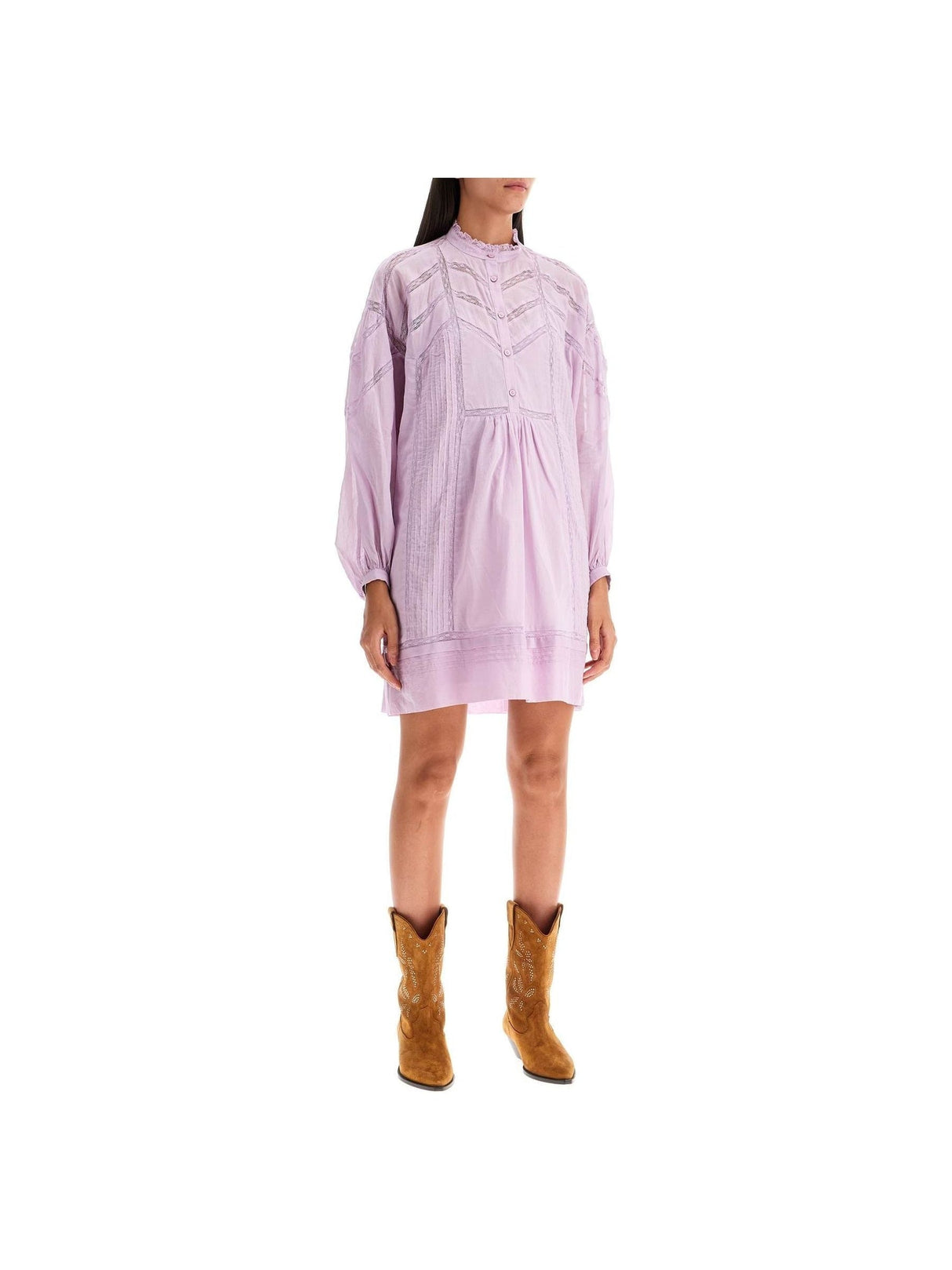 Galia Cotton Voile Lace Mini Dress - Women > Clothing > Dresses > Mini