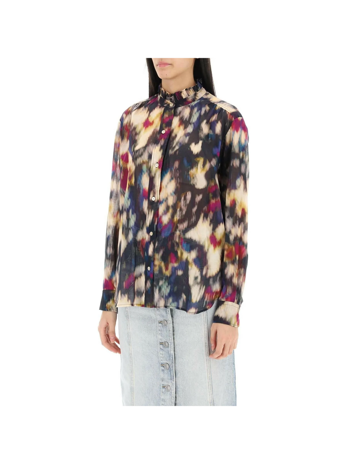 Gamble Shirt With Shaded Motif MARANT ETOILE JOHN JULIA.