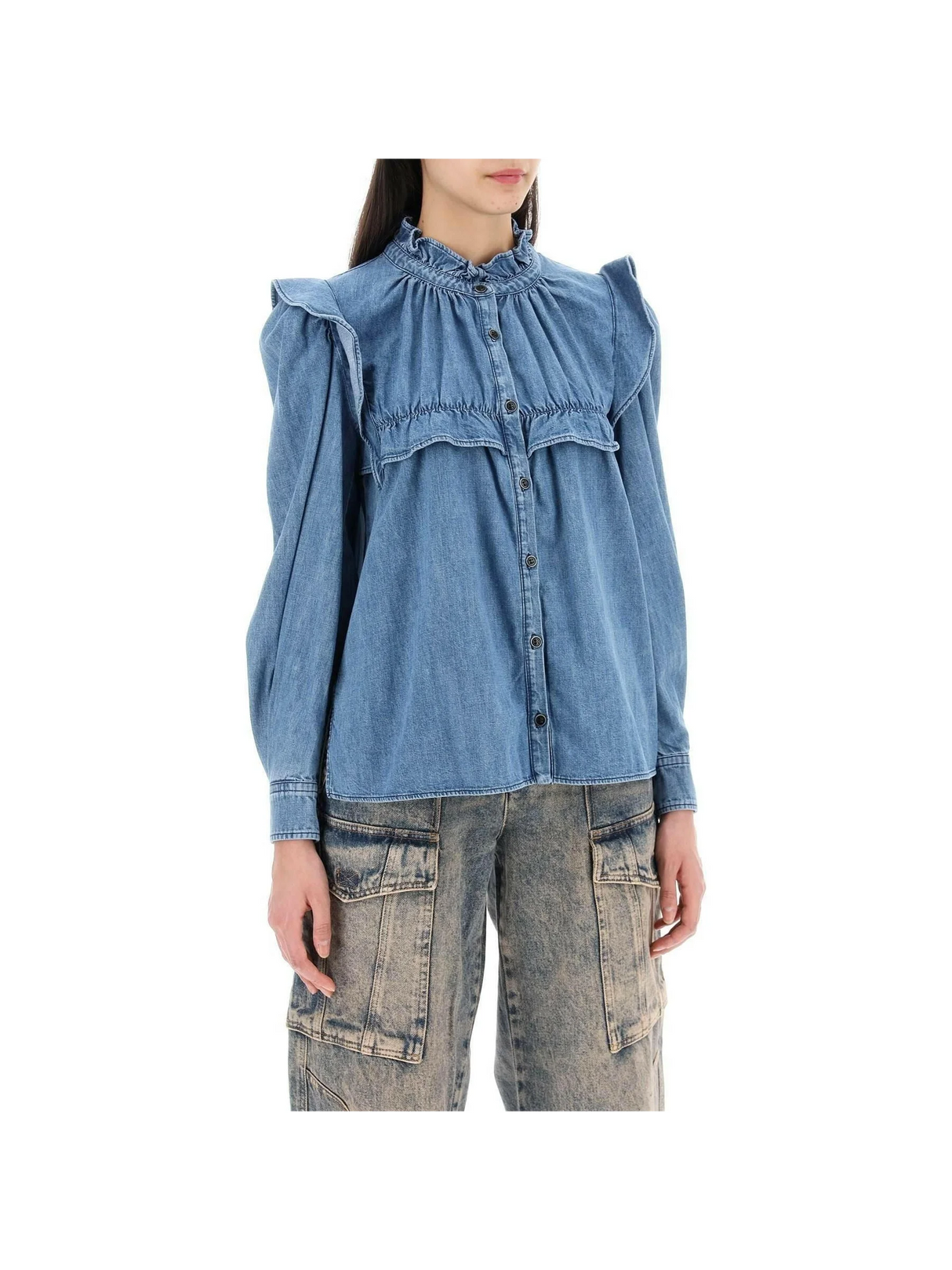 Blue Idety Denim Shirt MARANT ETOILE JOHN JULIA.