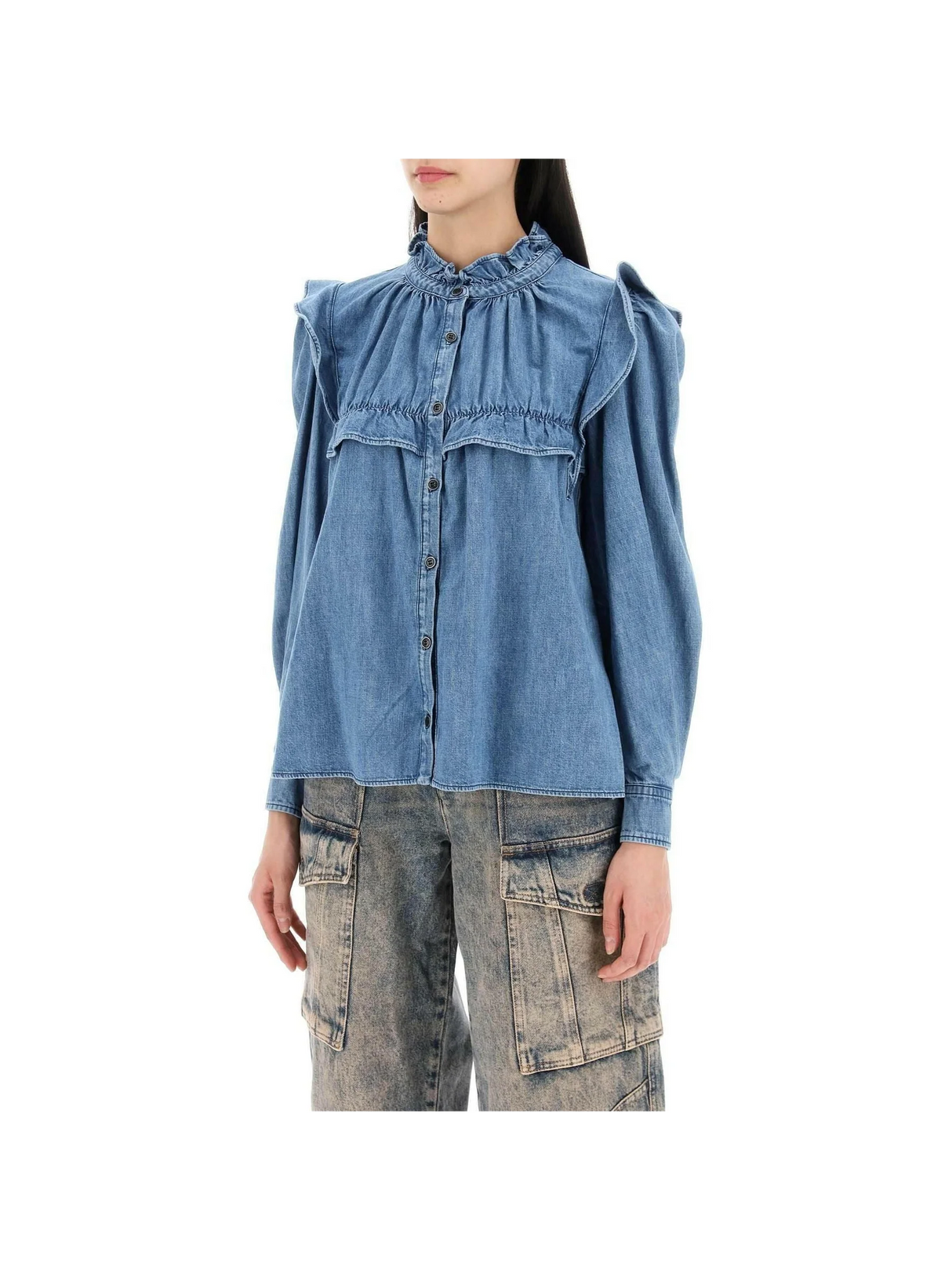 Blue Idety Denim Shirt MARANT ETOILE JOHN JULIA.