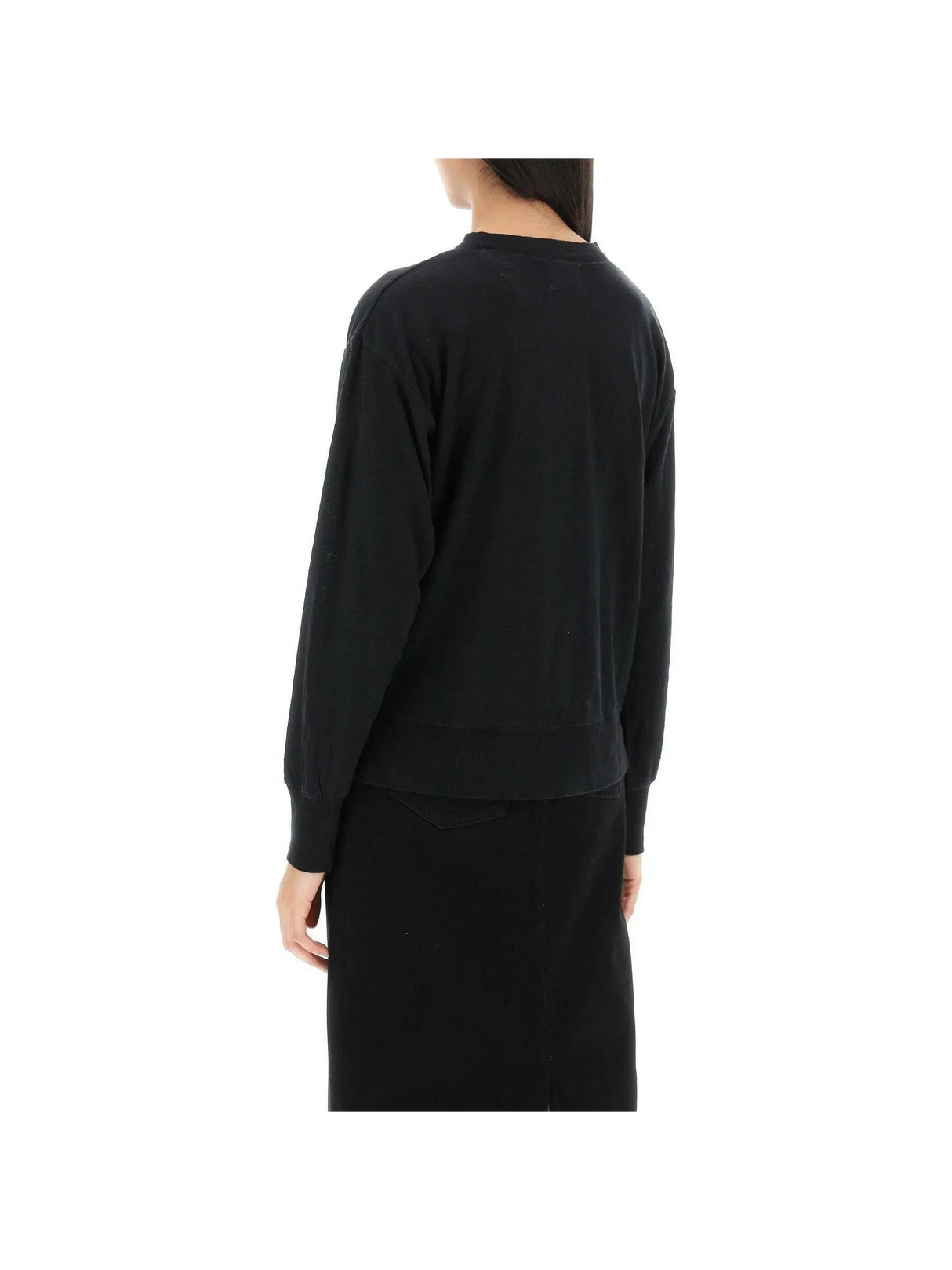 Klowia Long-Sleeve Linen T-shirt.