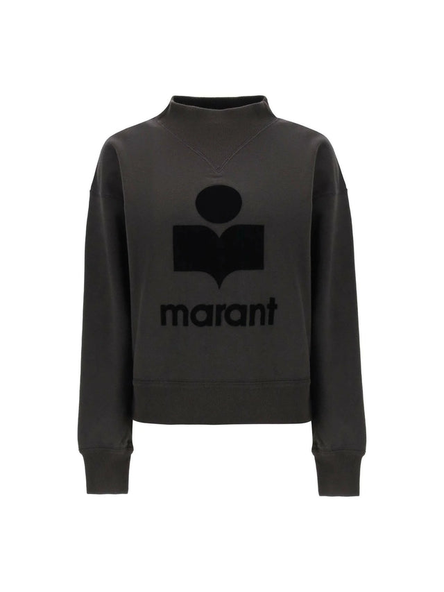 Moby Stand-Up Collar Logo Sweatshirt.