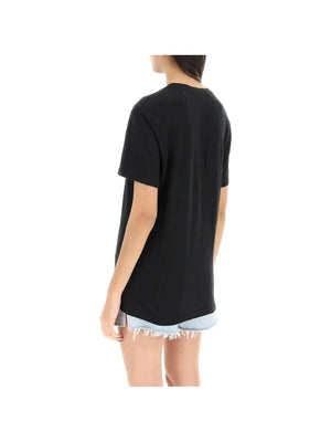 Zewel T-Shirt With Metallic Logo Print MARANT ETOILE JOHN JULIA.