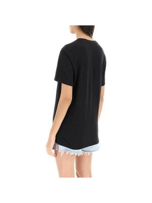 Zewel T-Shirt With Metallic Logo Print MARANT ETOILE JOHN JULIA.