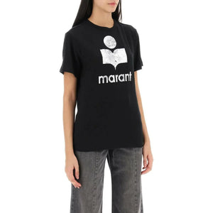 Zewel T-Shirt With Metallic Logo Print MARANT ETOILE JOHN JULIA.