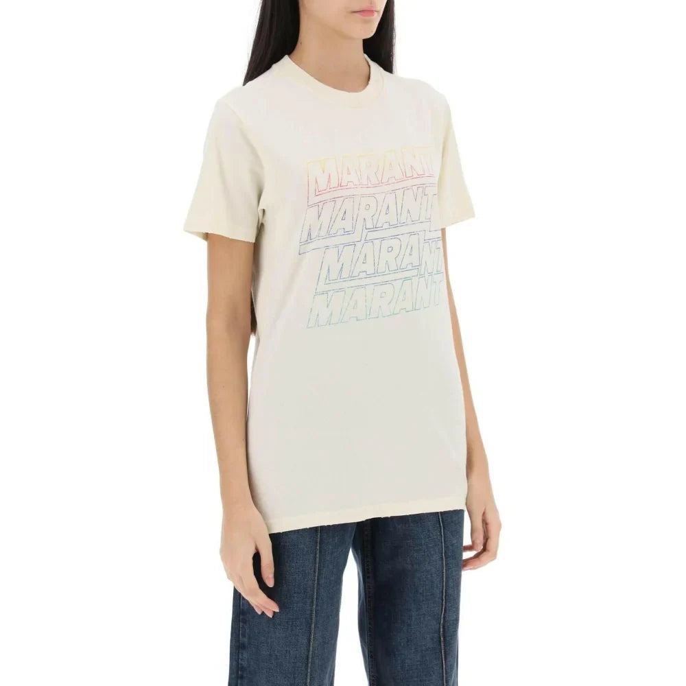 Zoeline T-Shirt With Logo Print MARANT ETOILE JOHN JULIA.