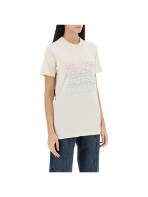 Zoeline T-Shirt With Logo Print MARANT ETOILE JOHN JULIA.