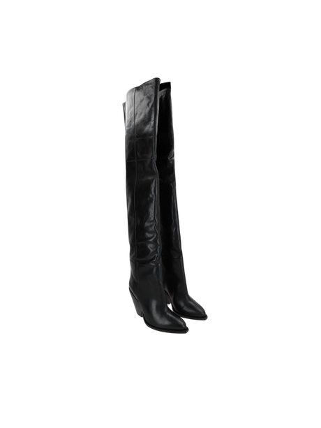 Lalex Smooth Leather Over-the-Knee Boots-ISABEL MARANT-JOHN JULIA