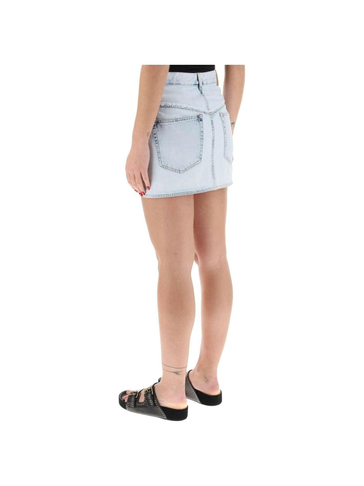 ISABEL MARANT-Narjis Denim Mini Skirt-JOHN JULIA